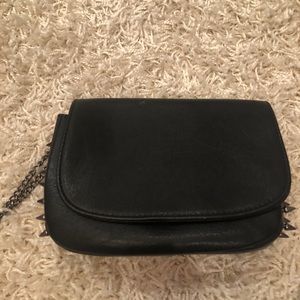Black stud cross body bag